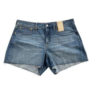 Madewell Denim Shorts Womens Plus 18W The Perfect Jean Tencel Cut Off NE533